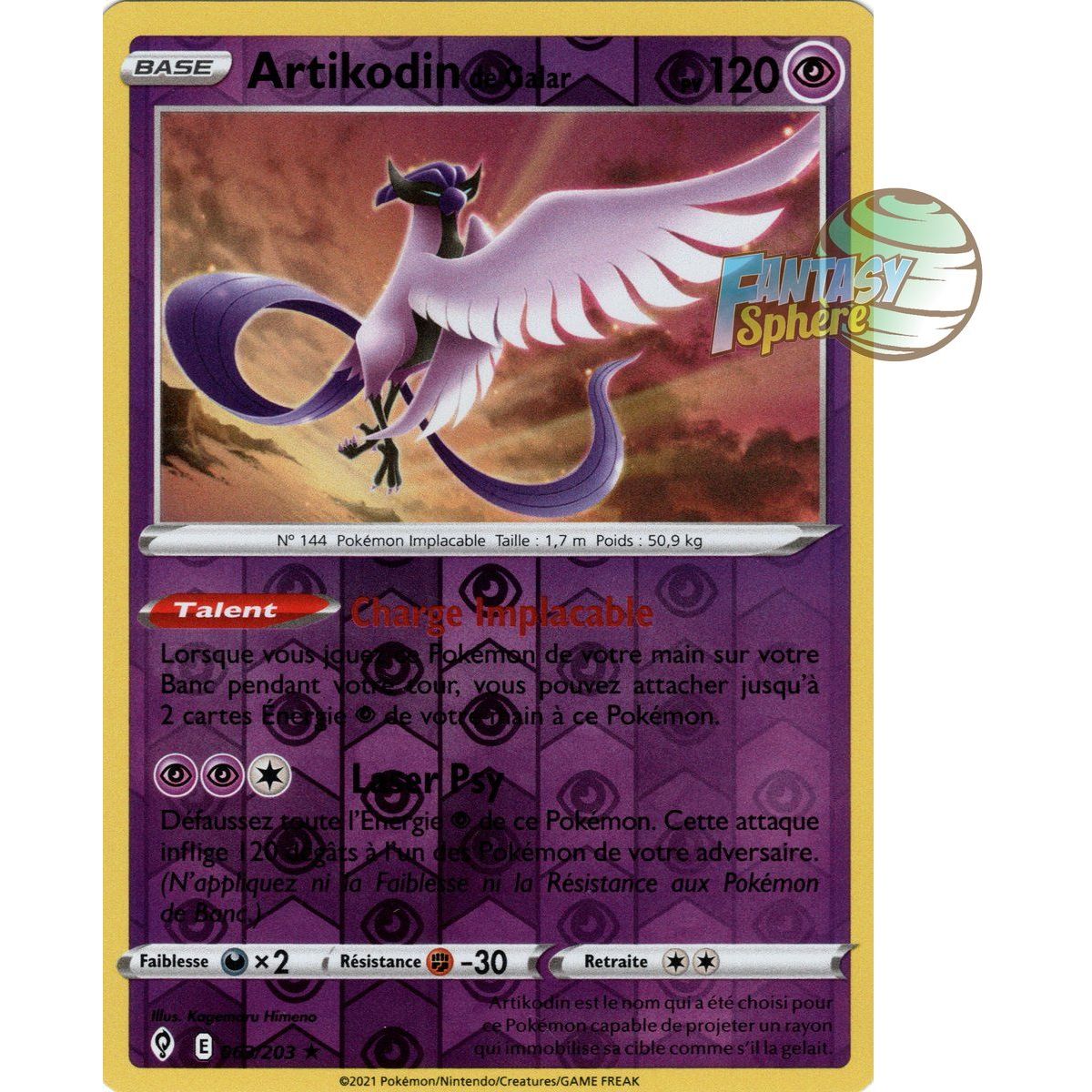Galarian Articuno – Rückseite 63/203 – Schwert und Schild 7 Celestial Evolution
