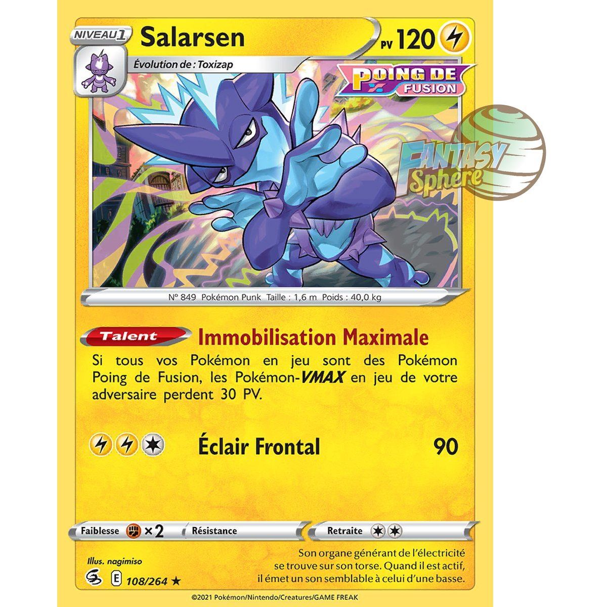 Item Salarsen – Holo Rare 108/264 – Schwert und Schild 8 Fusionsfaust