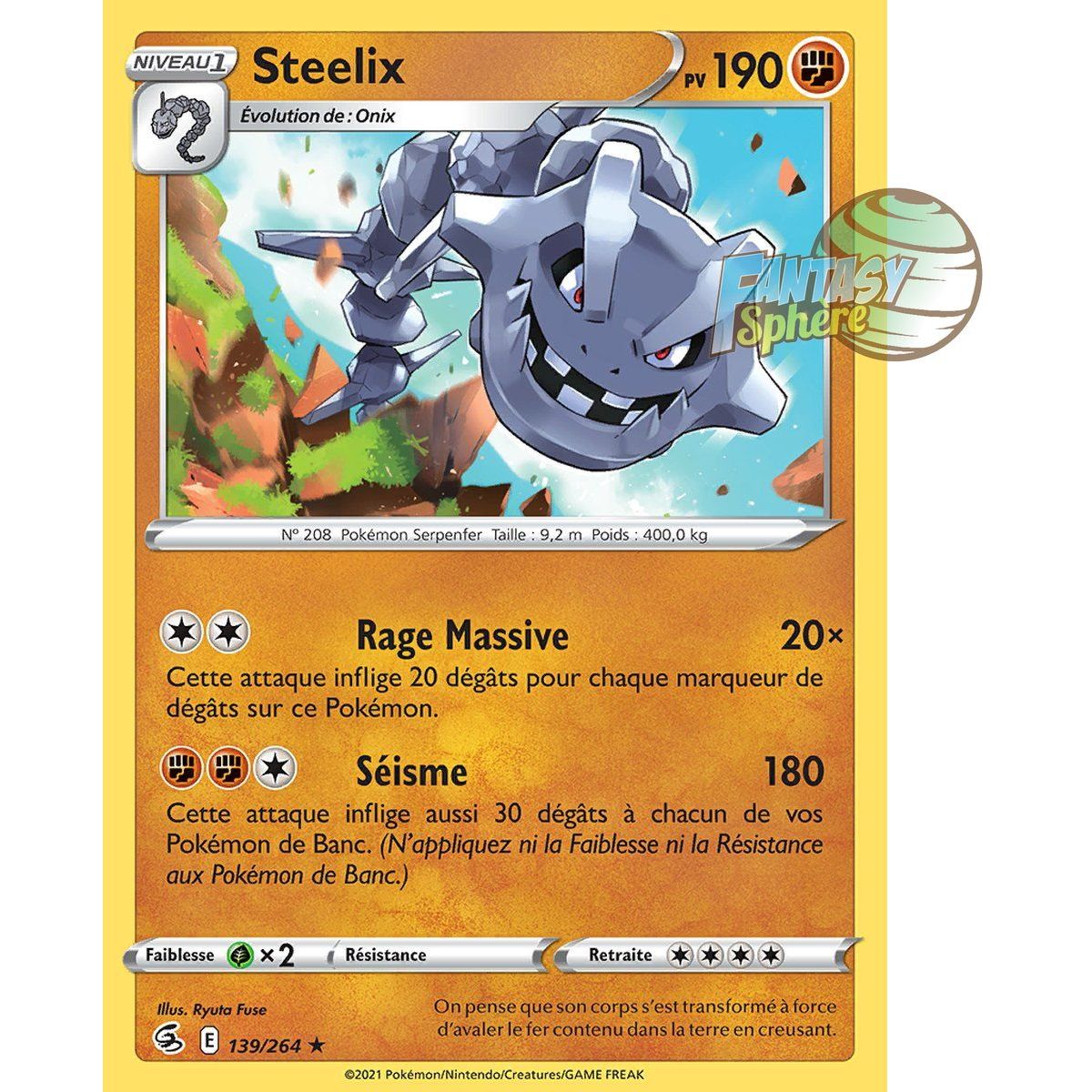 Steelix – Holo Rare 139/264 – Schwert und Schild 8 Fusionsfaust