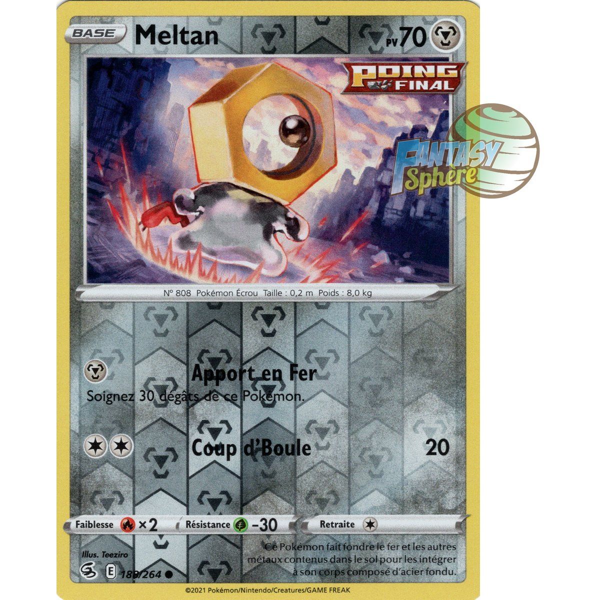 Item Meltan – Reverse 188/264 – Schwert und Schild 8 Fusionsfaust