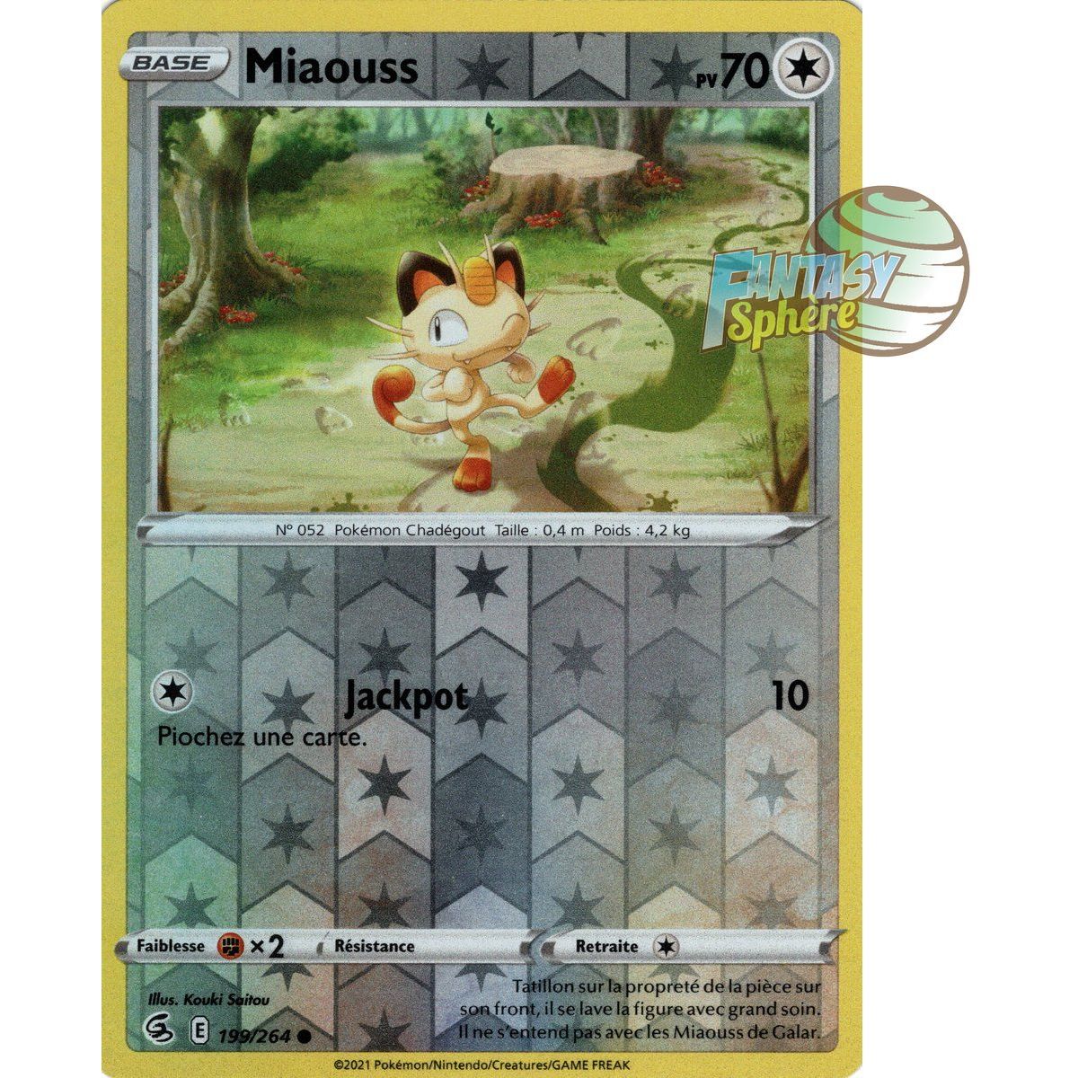 Meowth – Rückseite 199/264 – Schwert und Schild 8 Fusionsfaust