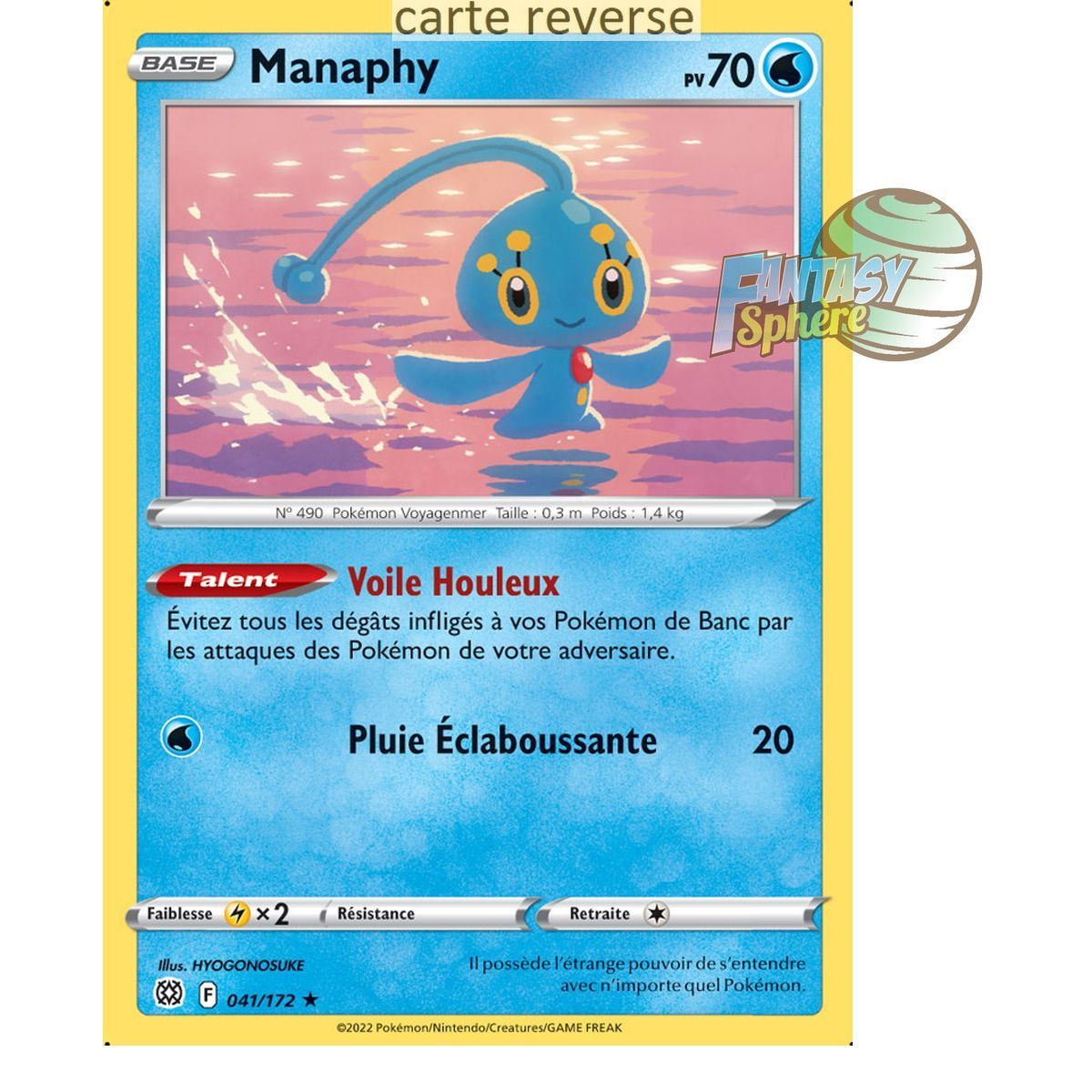 Manaphy – Rückseite 41/172 – Schwert und Schild 9 funkelnde Sterne