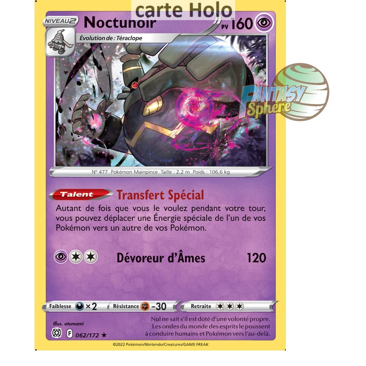 Noctunoir – Holo Rare 62/172 – Schwert und Schild 9 funkelnde Sterne