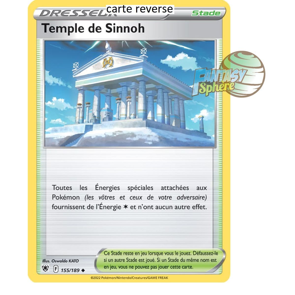 Item Tempel des Sinnoh – Rückseite 155/189 – Schwert und Schild 10 strahlende Sterne