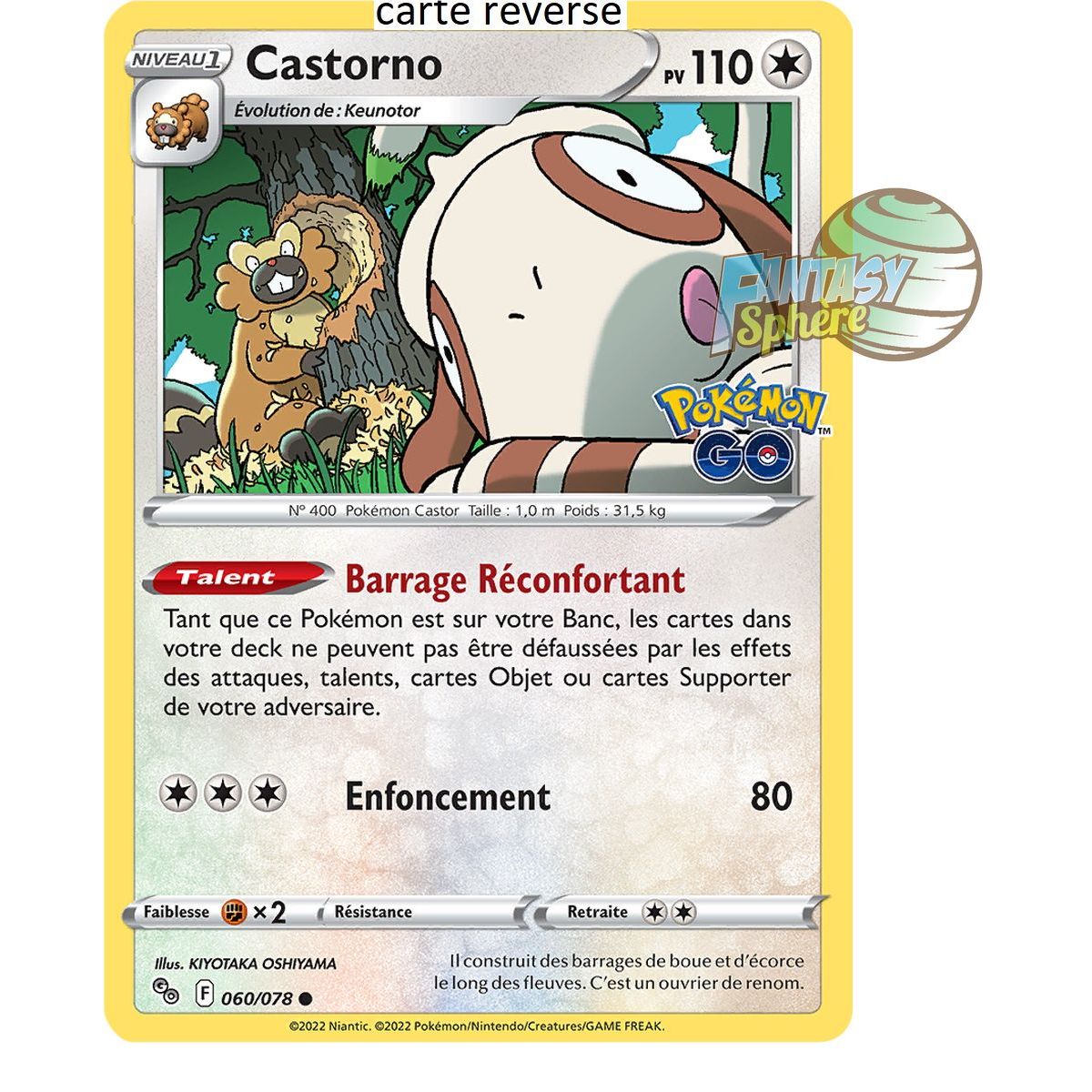 Item Castorno – Reverse 60/78 – Schwert und Schild 10,5 Pokemon GO
