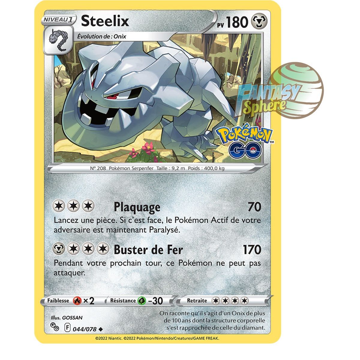 Item Steelix – Ungewöhnlich 44/78 – Schwert und Schild 10,5 Pokemon GO