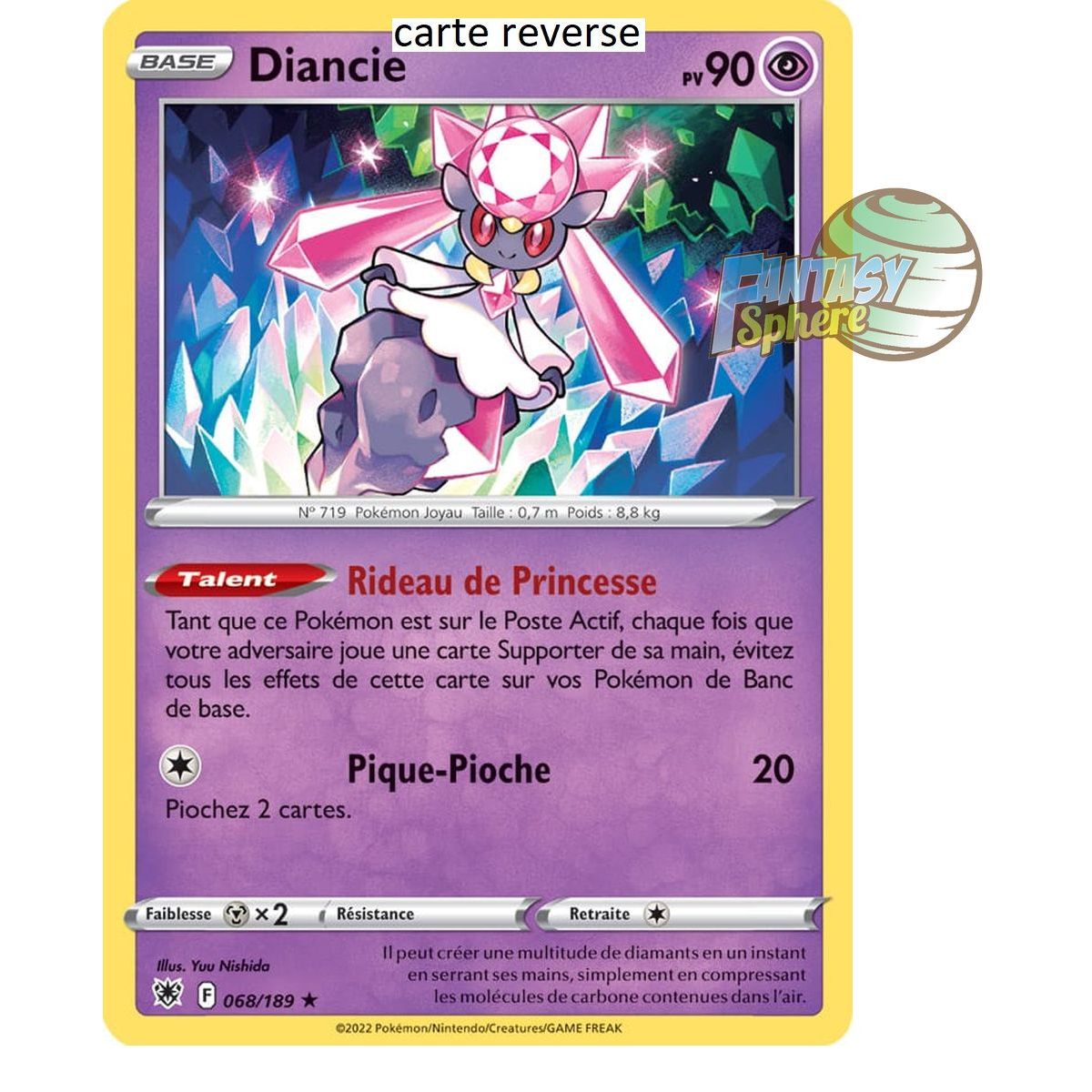 Diancie – Rückseite 68/189 – Schwert und Schild 10 strahlende Sterne