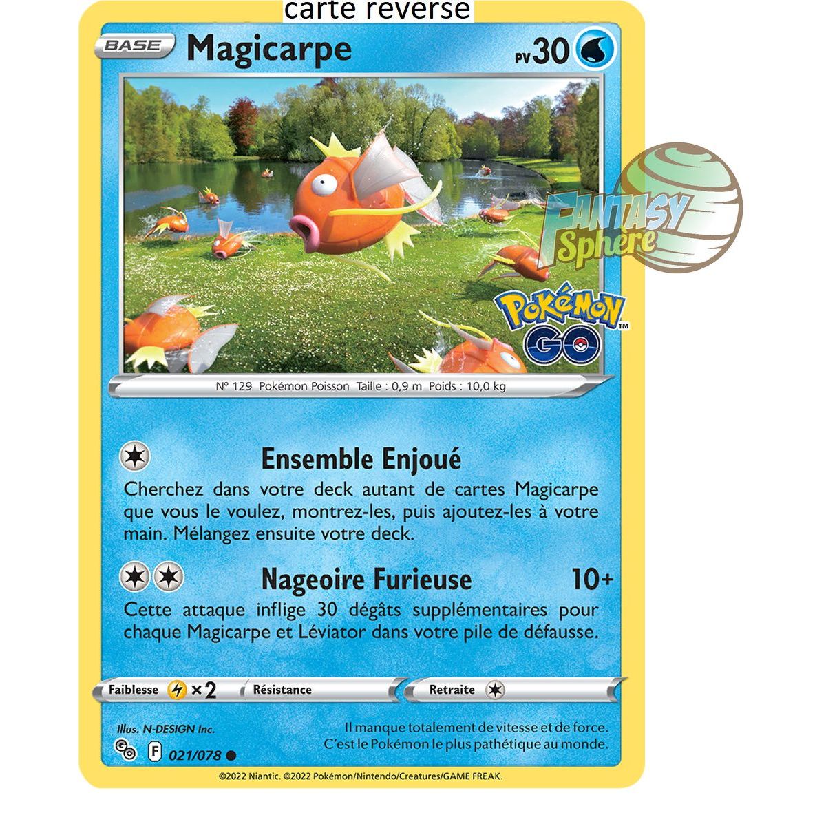 Magikarp – Rückseite 21/78 – Schwert und Schild 10.5 Pokemon GO