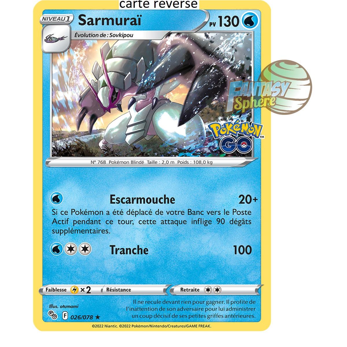 Sarmurai – Rückseite 26/78 – Schwert und Schild 10.5 Pokemon GO