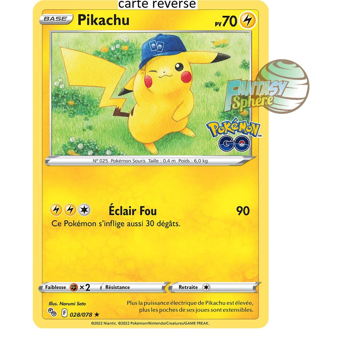Pikachu – Rückseite 28/78 – Schwert und Schild 10.5 Pokemon GO