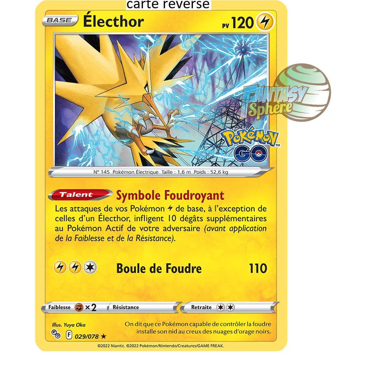 Electrothor – Rückseite 29/78 – Schwert und Schild 10.5 Pokemon GO
