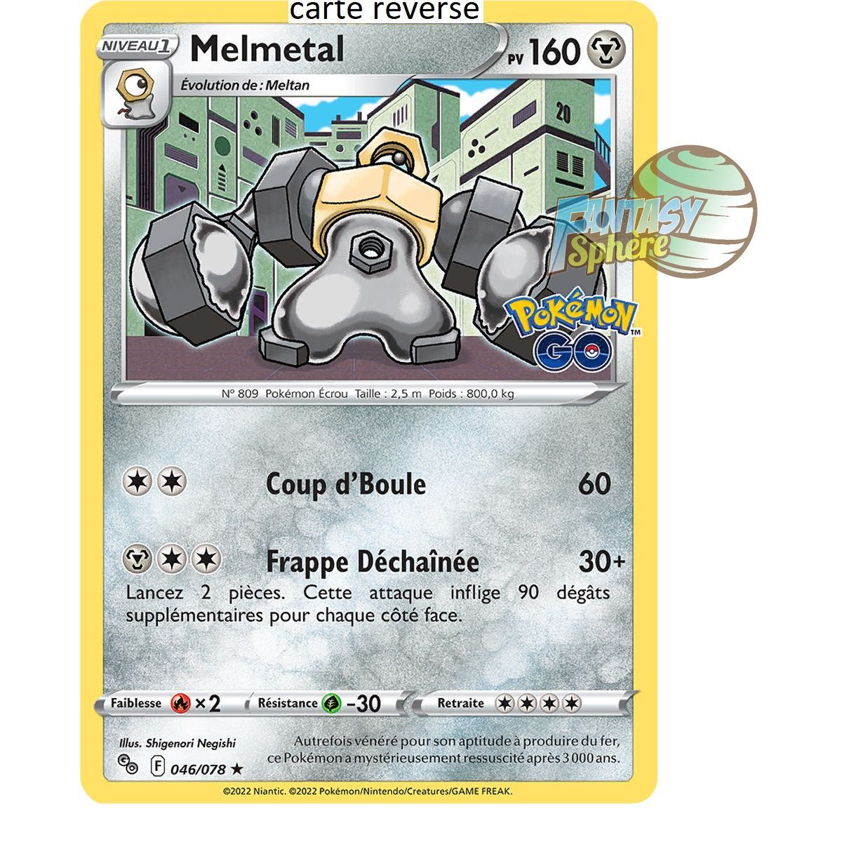 Melmetal – Rückseite 46/78 – Schwert und Schild 10.5 Pokemon GO