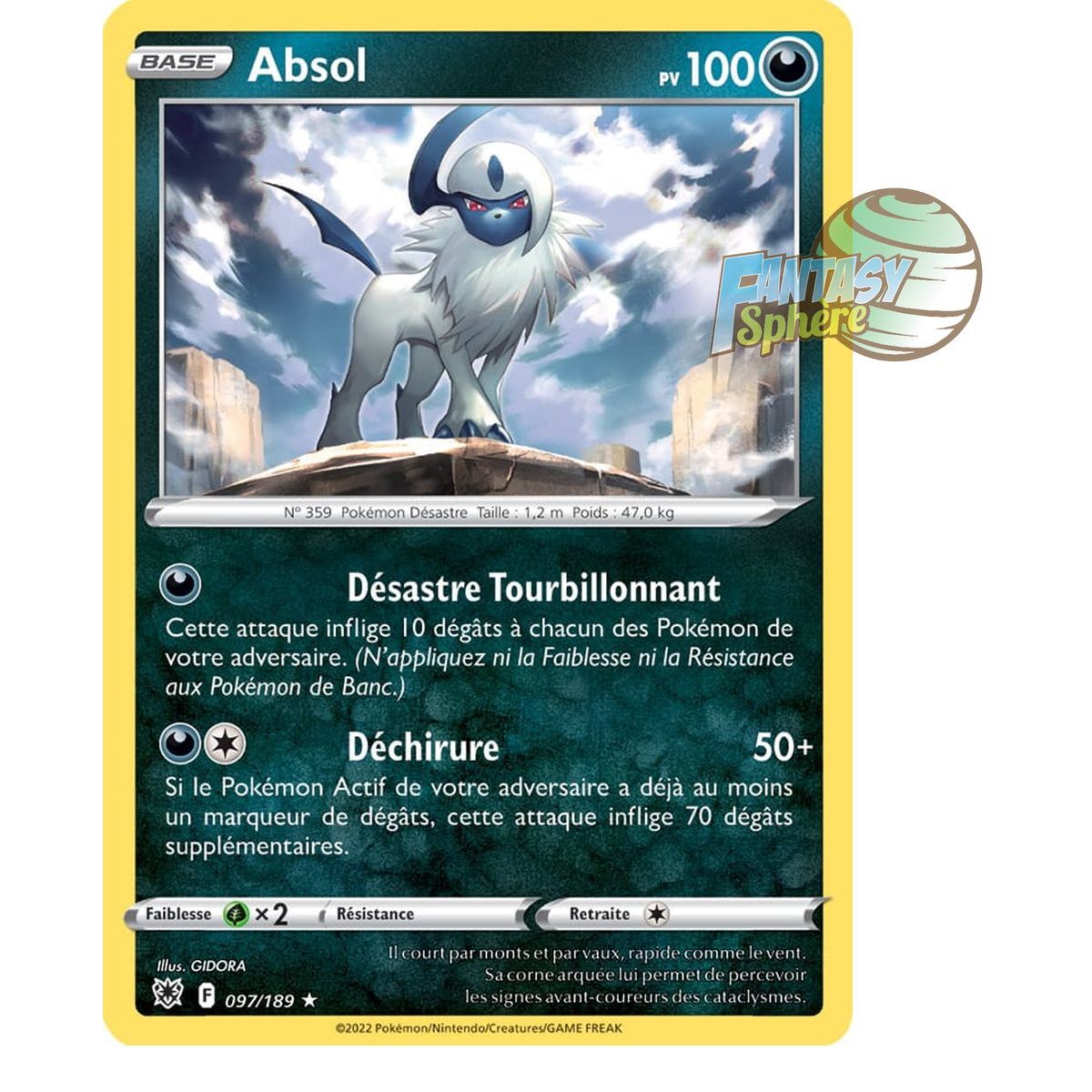 Absol – Holo Rare 97/189_H – Schwert und Schild 10 strahlende Sterne