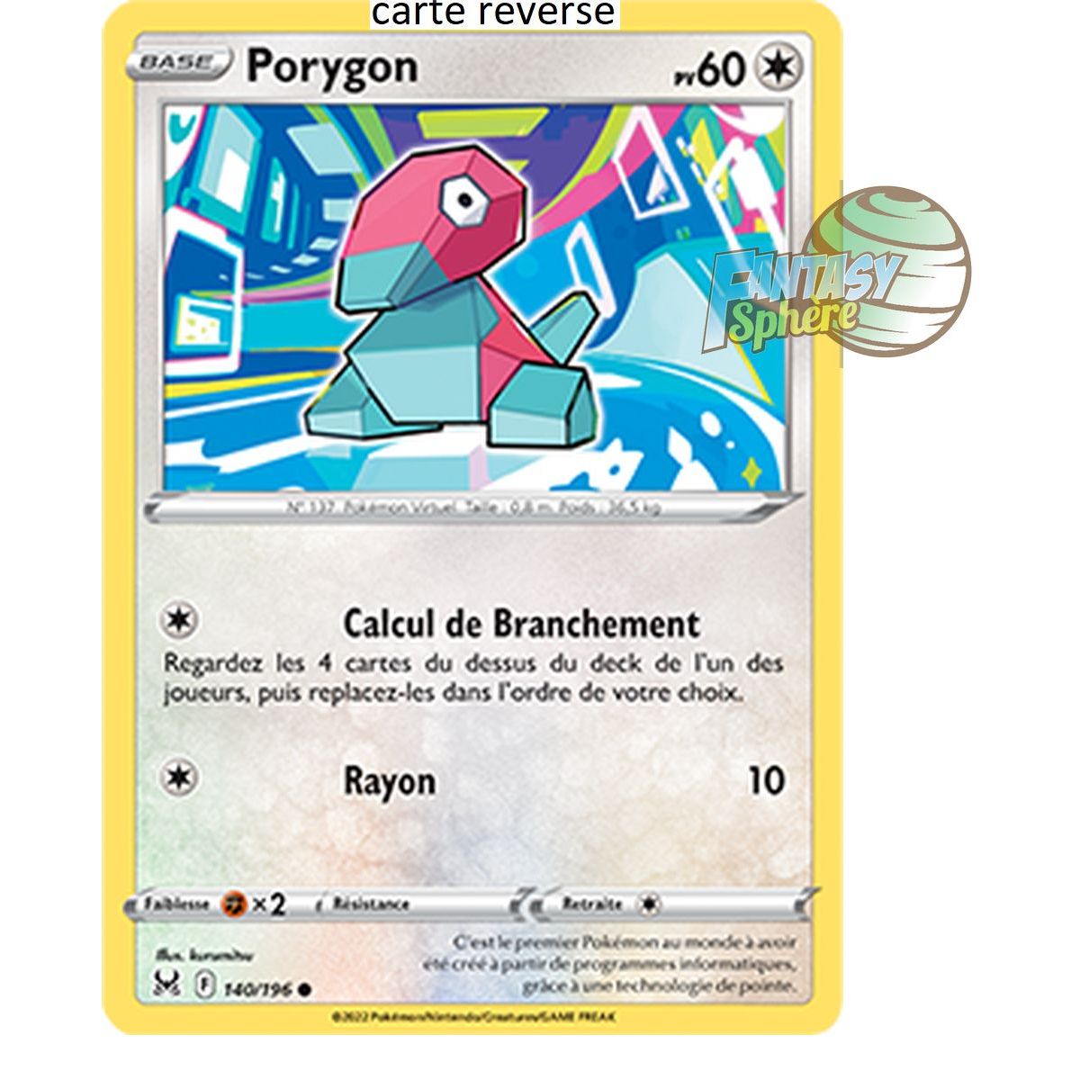 Porygon – Reverse 140/196_R – Schwert und Schild 11 Lost Origin