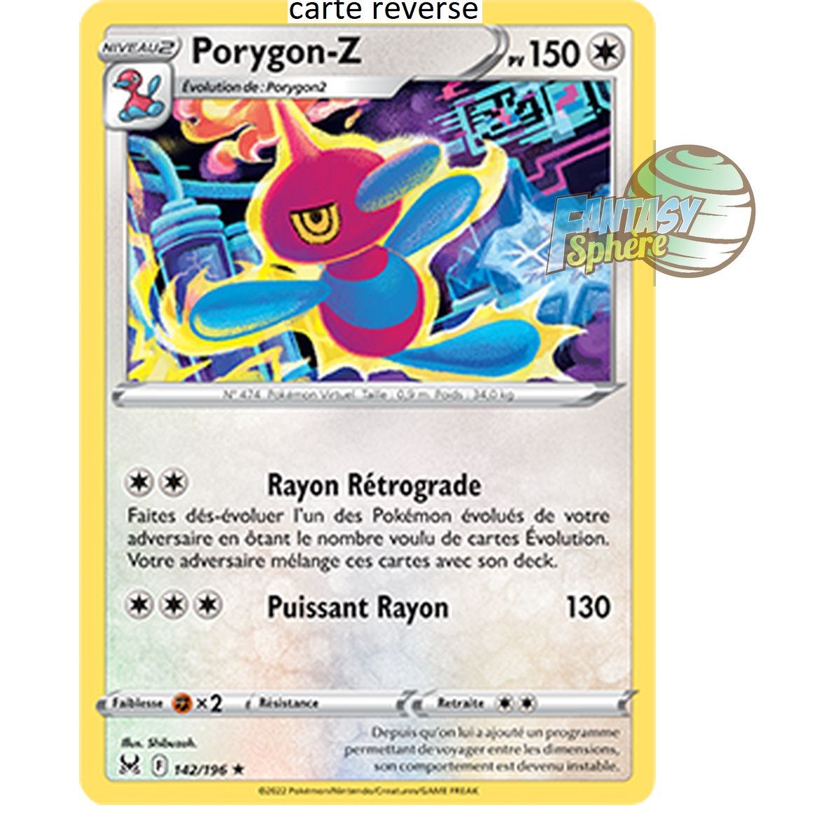 Item Porygon-Z – Reverse 142/196_R – Schwert und Schild 11 Lost Origin