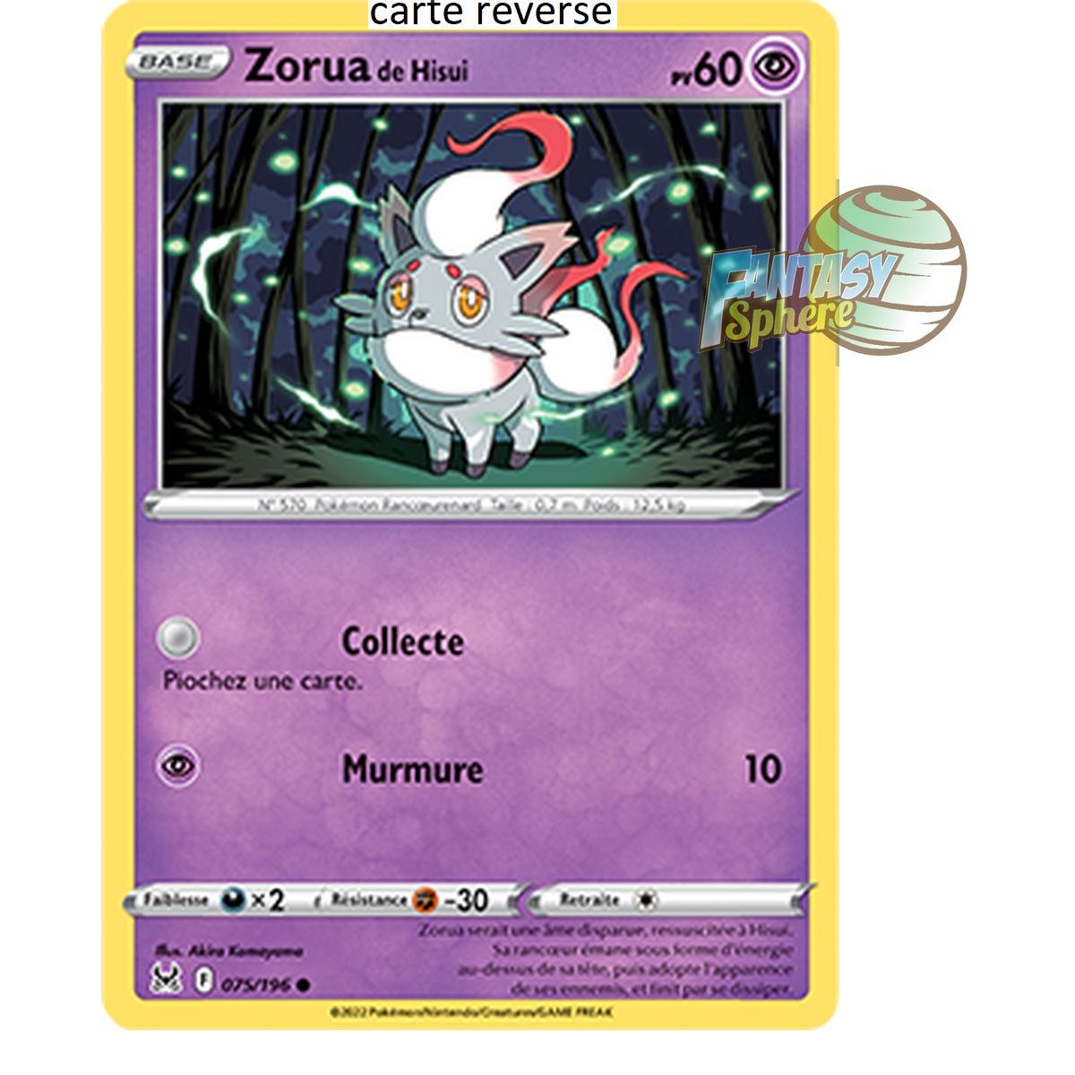 Zorua von Hisui – Reverse 75/196_R – Schwert und Schild 11 Lost Origin