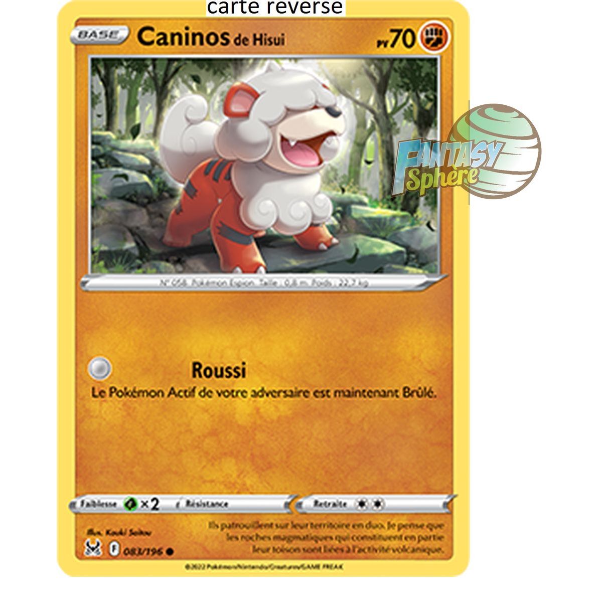 Hisuis Caninos – Rückseite 83/196_R – Schwert und Schild 11 Verlorener Ursprung