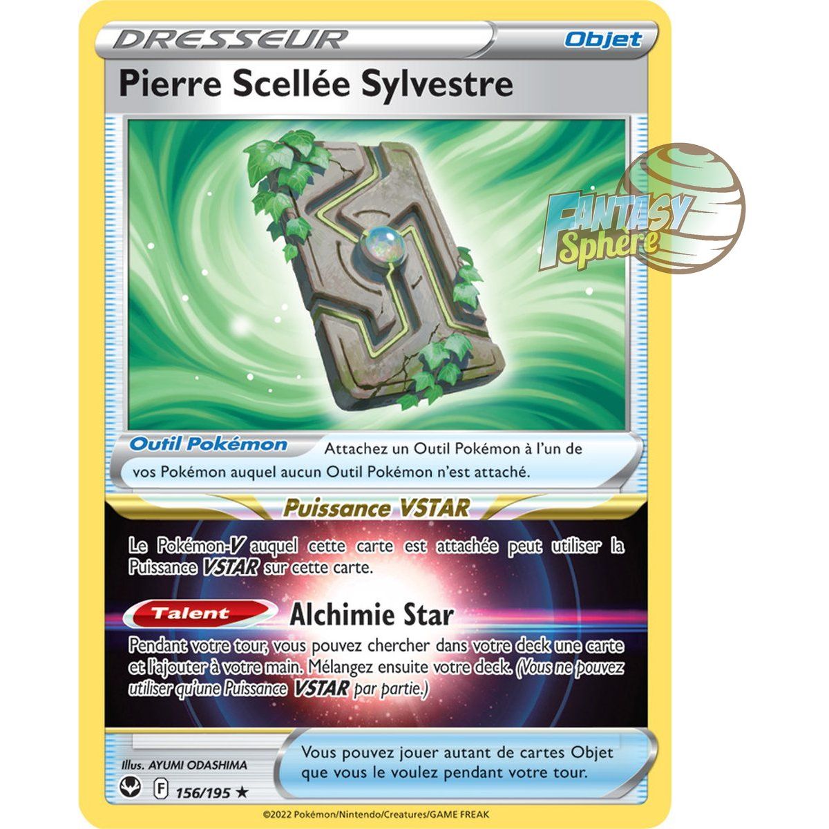 Sylvan Sealed Stone - Holo Rare 156/195 - Schwert und Schild 12 Silver Storm