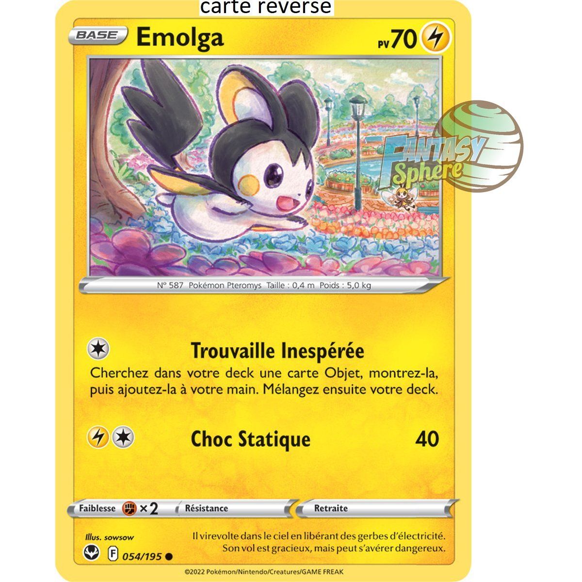 Emolga – Rückseite 54/195 – Schwert und Schild 12 Silver Storm