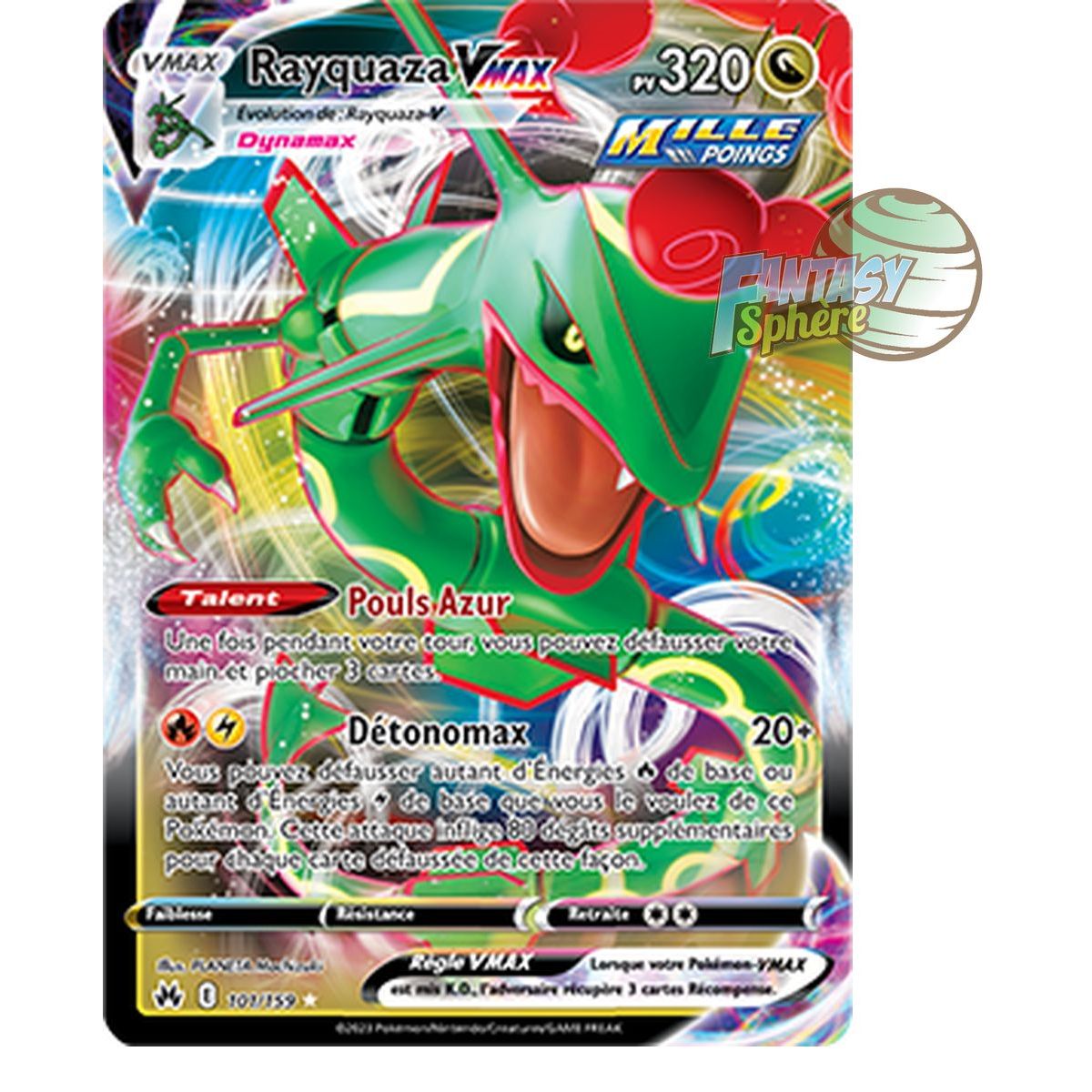 Rayquaza VMAX – Full Art Ultra Rare 101/159 – Schwert und Schild 12,5 Zenith Supreme