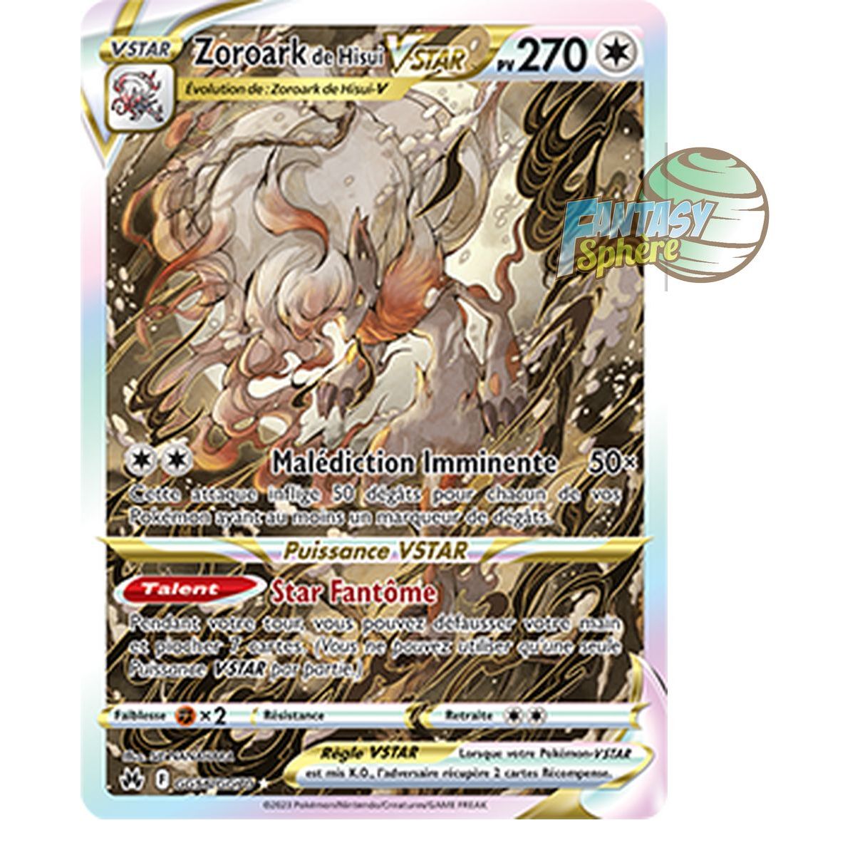 Item Zoroark von Hisui VSTAR – Seltenes GG56/GG70 – Schwert und Schild 12,5 Zenith Supreme