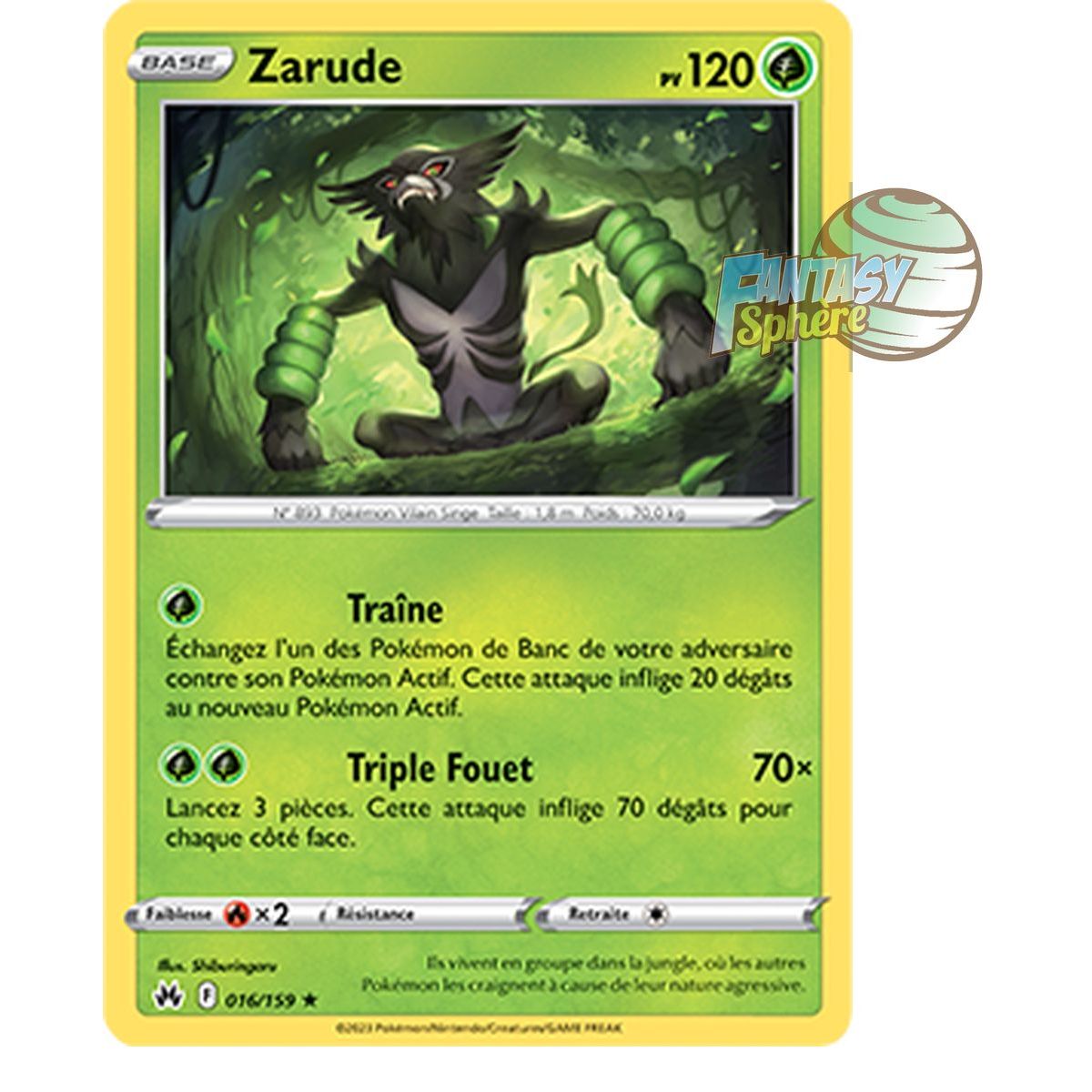Zarude – Holo Rare 16/159 – Schwert und Schild 12.5 Zenith Supreme