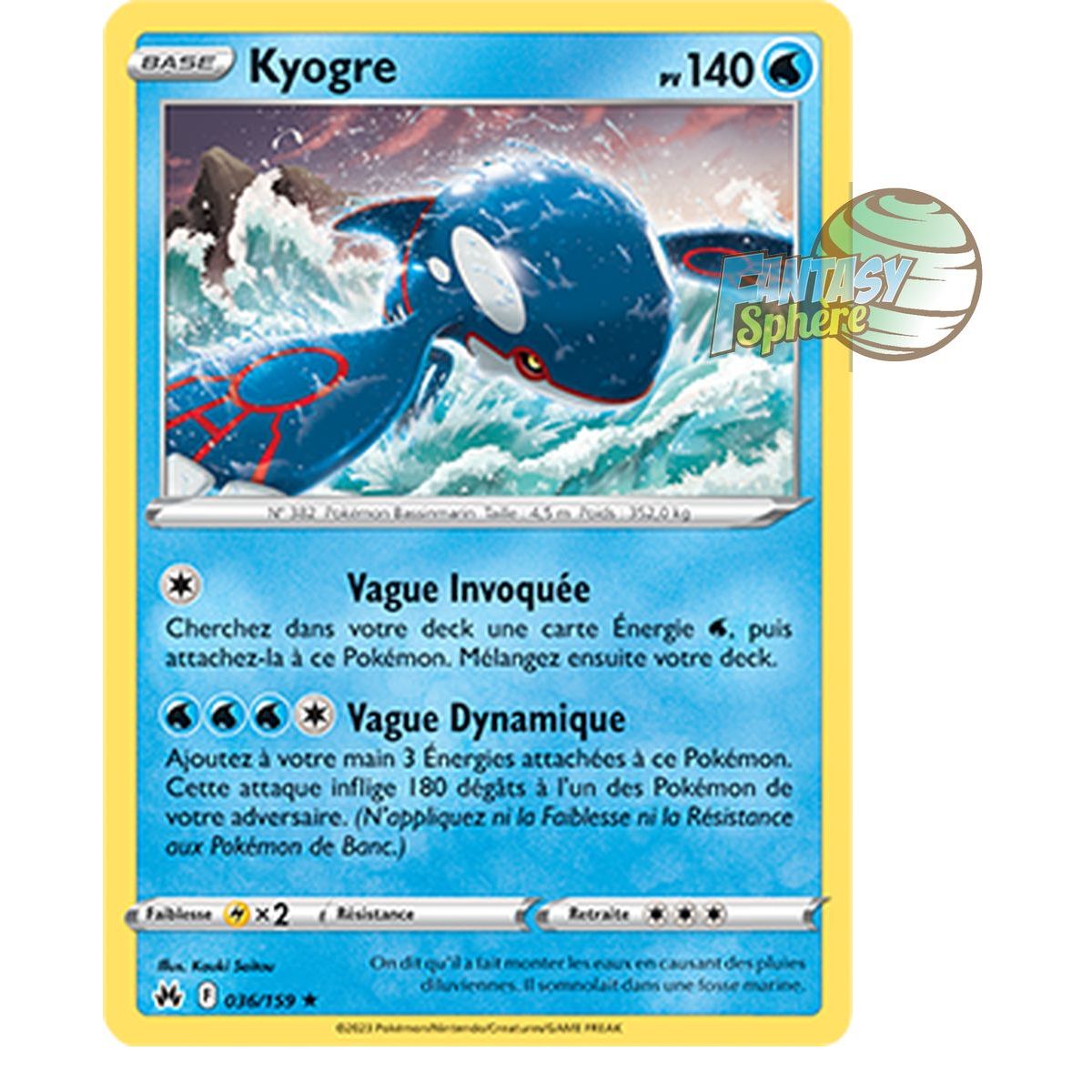 Kyogre – Holo Rare 36/159 – Schwert und Schild 12,5 Zenith Supreme
