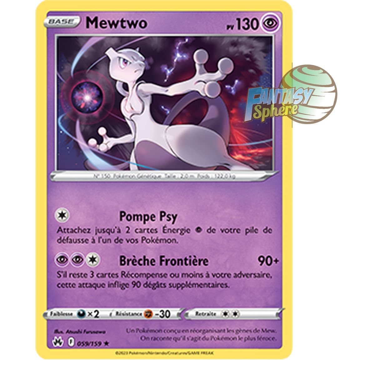 Mewtwo – Holo Rare 59/159 – Schwert und Schild 12.5 Zenith Supreme