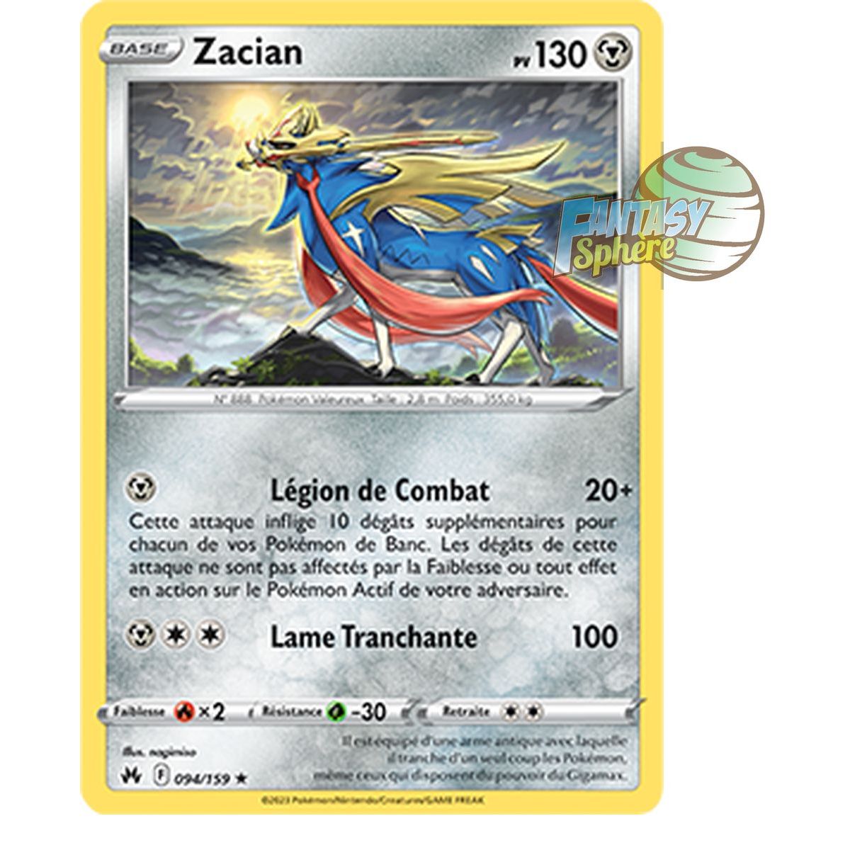 Zacian – Holo Rare 94/159 – Schwert und Schild 12.5 Zenith Supreme