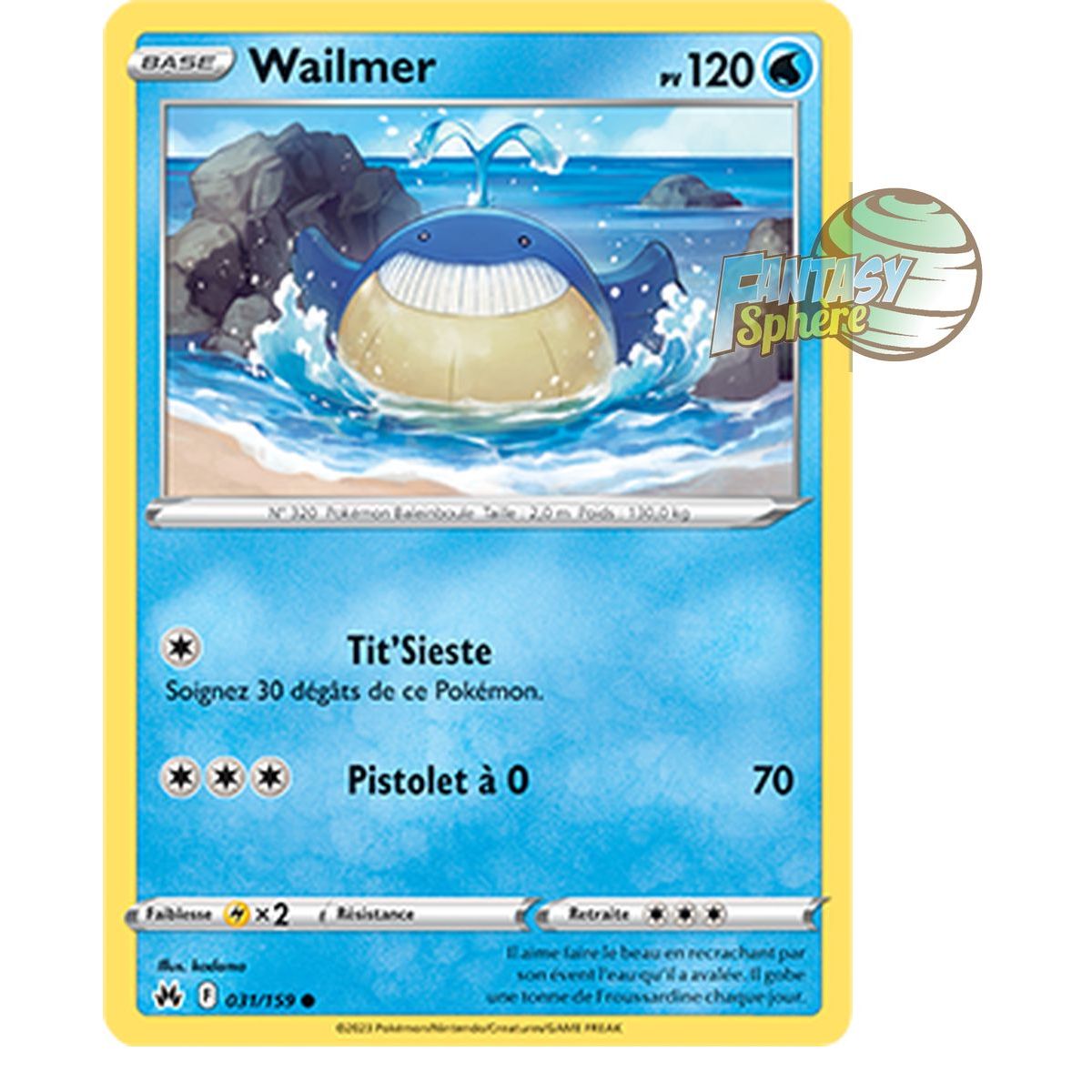 Wailmer – Rückseite 31/159 – Schwert und Schild 12,5 Zenith Supreme