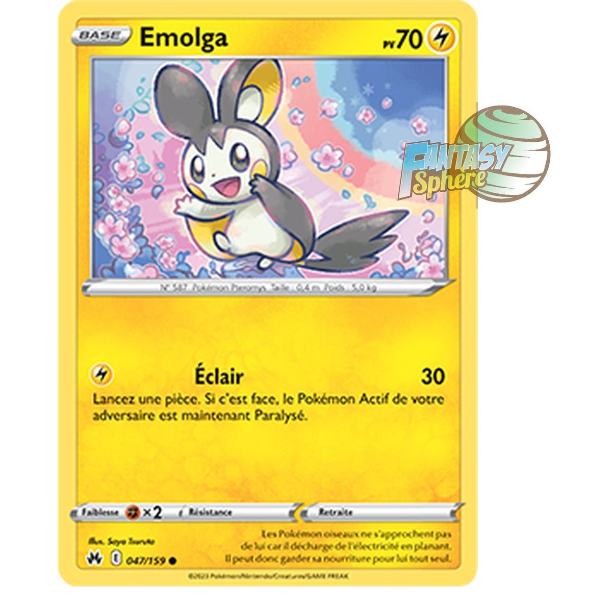 Emolga – Rückseite 47/159 – Schwert und Schild 12,5 Zenith Supreme