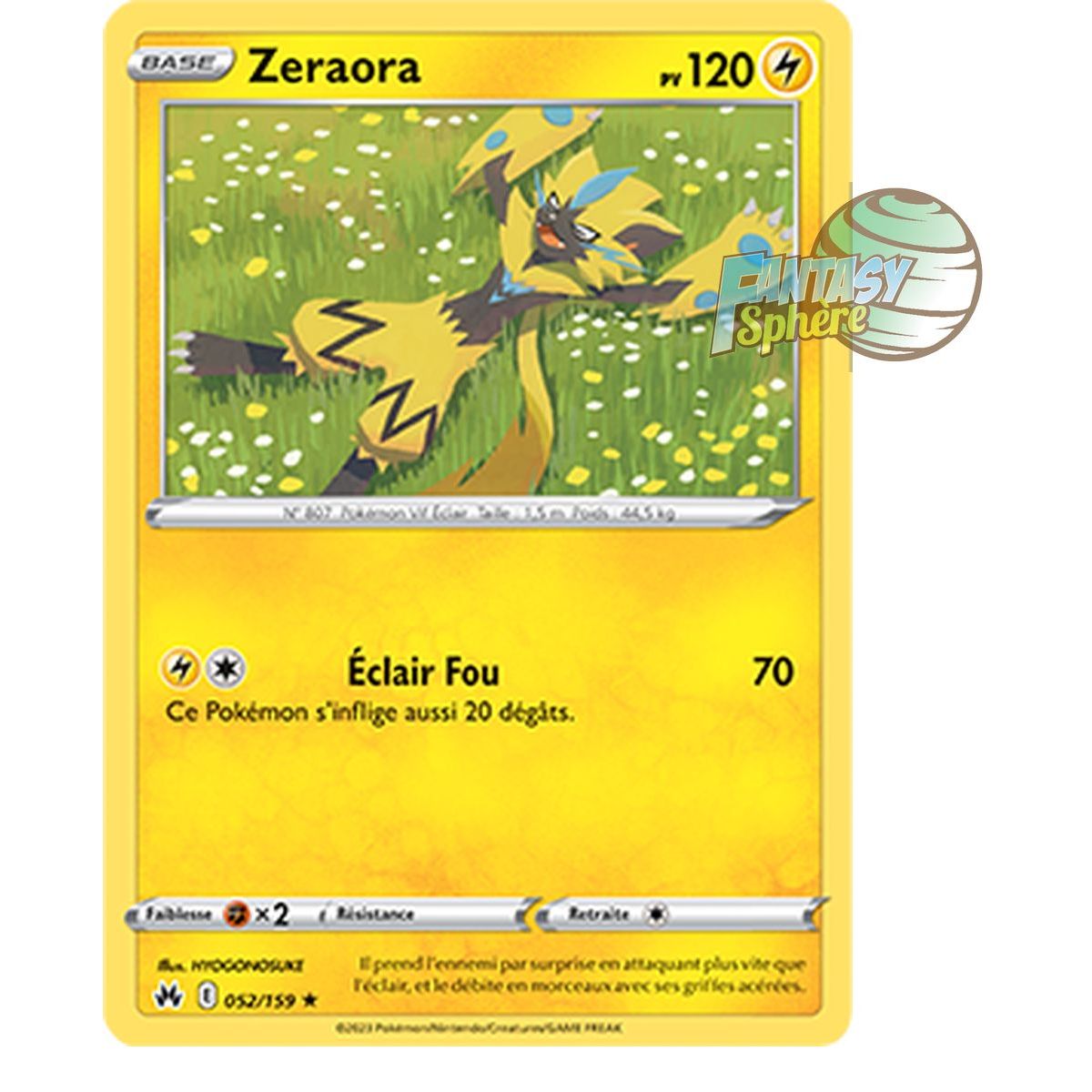 Zeraora – Rückseite 52/159 – Schwert und Schild 12,5 Zenith Supreme