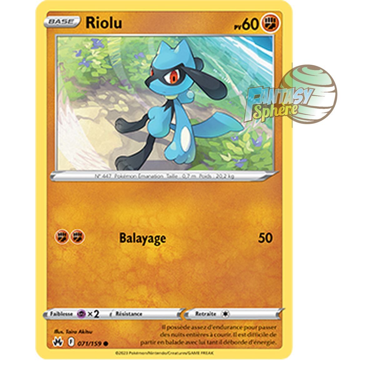 Riolu – Rückseite 71/159 – Schwert und Schild 12,5 Zenith Supreme
