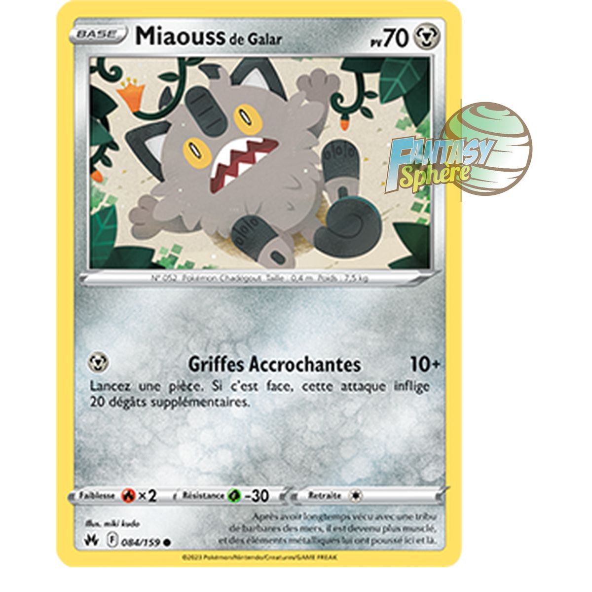 Galarian Meowth – Rückseite 84/159 – Schwert und Schild 12,5 Zenith Supreme
