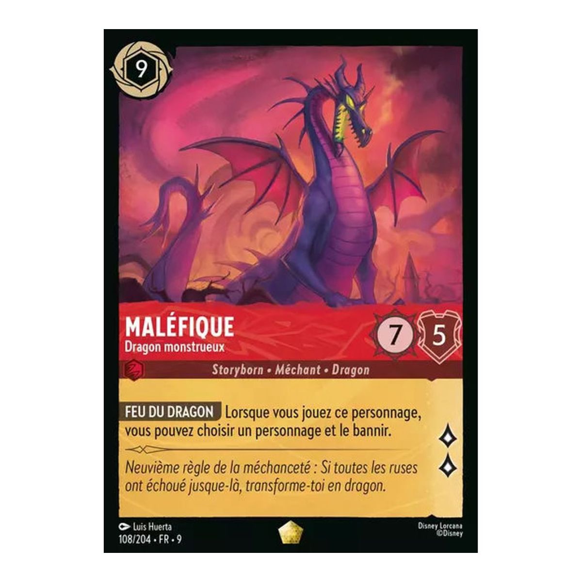 Maleficent, Monstrous Dragon – 108/204 – FAB – Fabelhaft – Legendär – Französisch