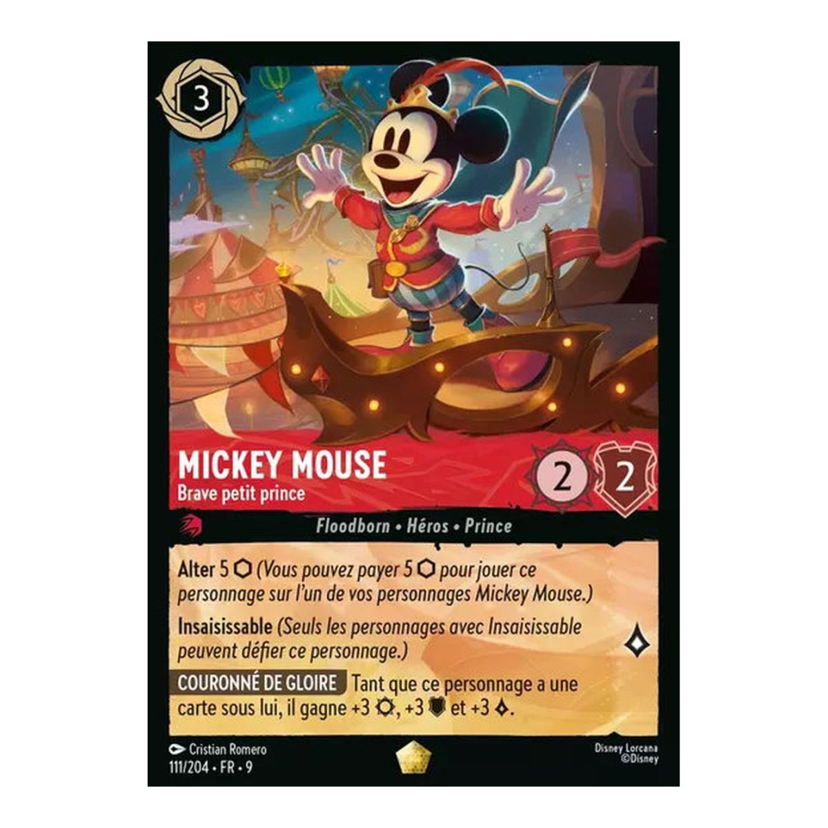 Mickey Mouse, Der tapfere kleine Prinz – 111/204 – FAB – Fabelhaft – Brillant – Premium – Französisch