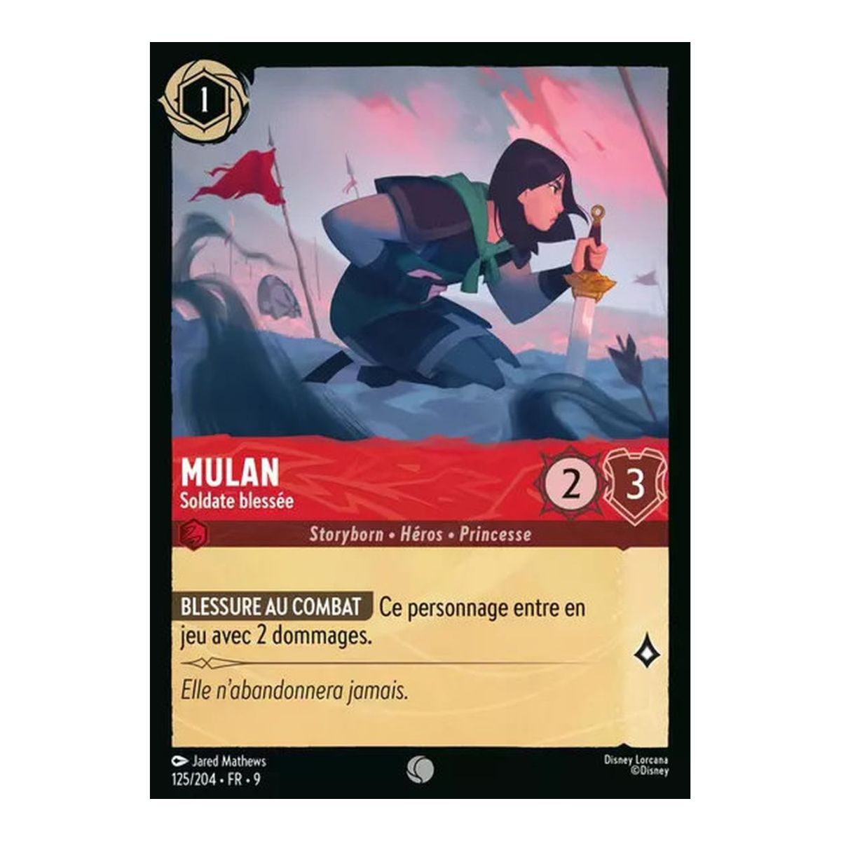Mulan, Verwundeter Soldat - 125/204 - FAB - Fabelhaft - Gewöhnlich - Französisch