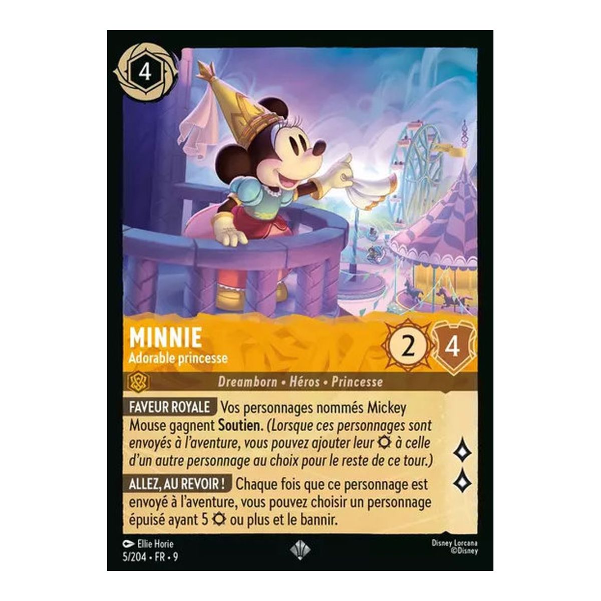 Minnie, die bezaubernde Prinzessin – 5/204 – FAB – Fabelhaft – Super selten – Französisch