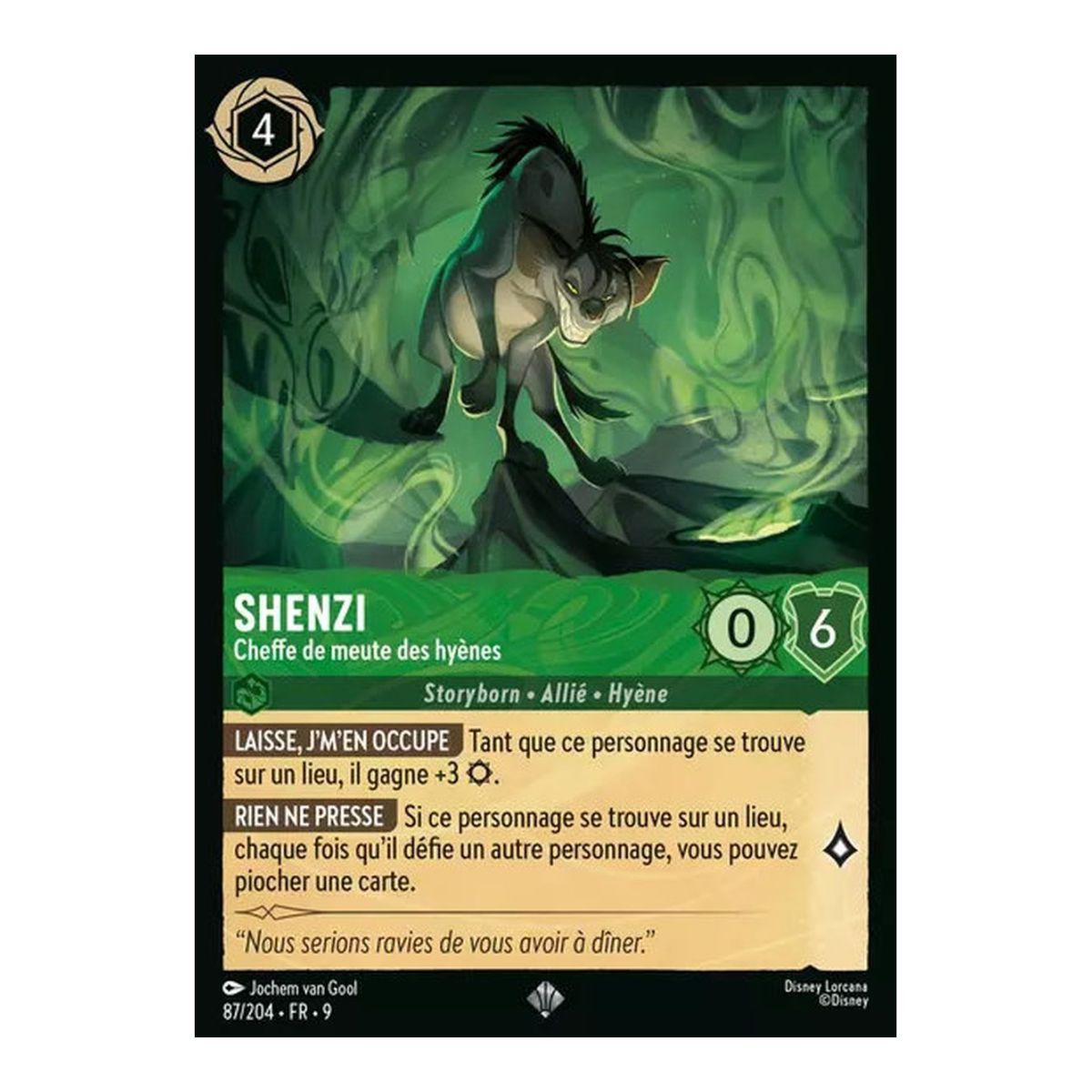Shenzi, Anführerin des Hyänenrudels – 87/204 – FAB – Fabelhaft – Brillant – Premium – Französisch