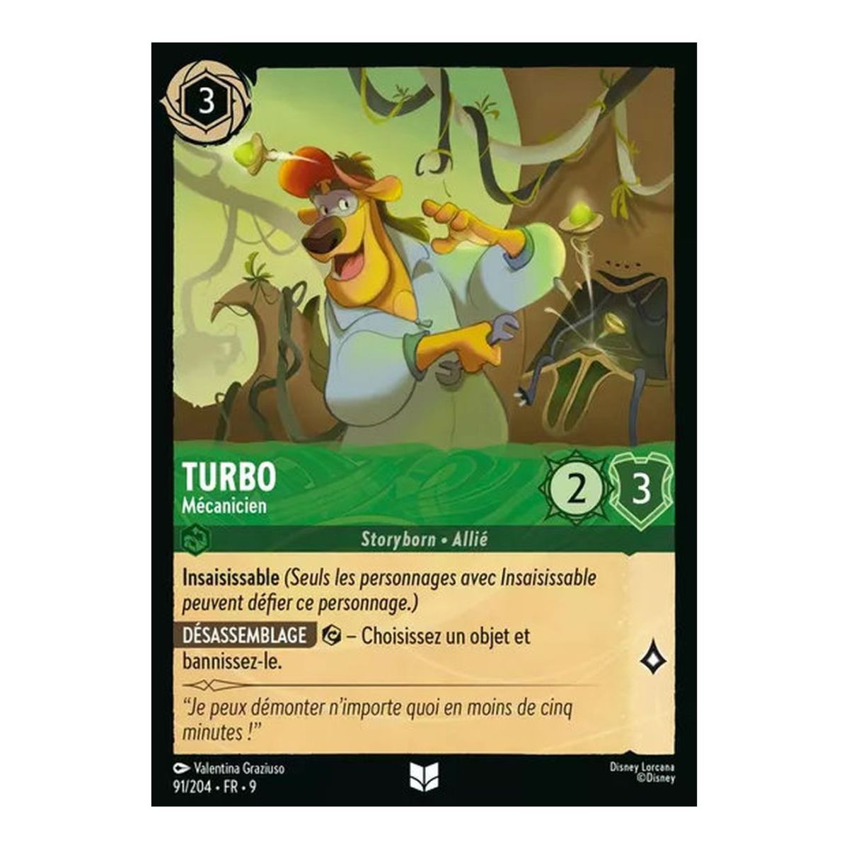 Turbo, Mechaniker – 91/204 – FAB – Fabelhaft – Selten – Französisch