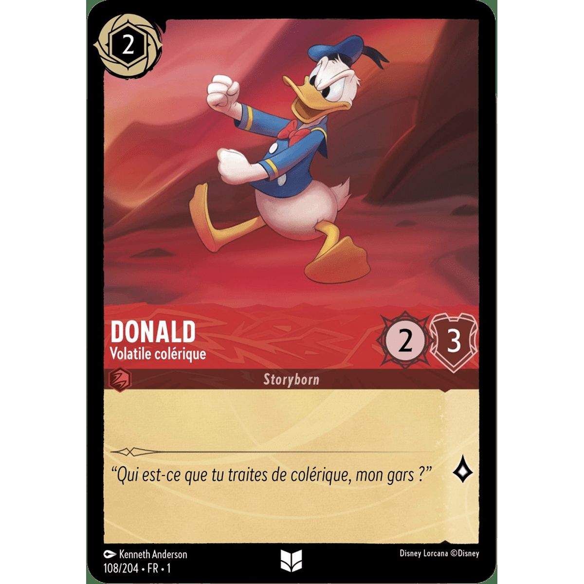 Donald, Volatile Choleric – 108/204 – FC – Erstes Kapitel – Brillant – Premium – Französisch