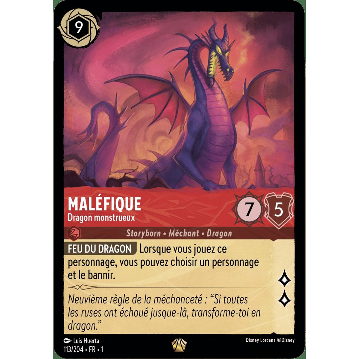 Item Maleficent, Monstrous Dragon – 113/204 – FC – Erstes Kapitel – Legendär – Französisch