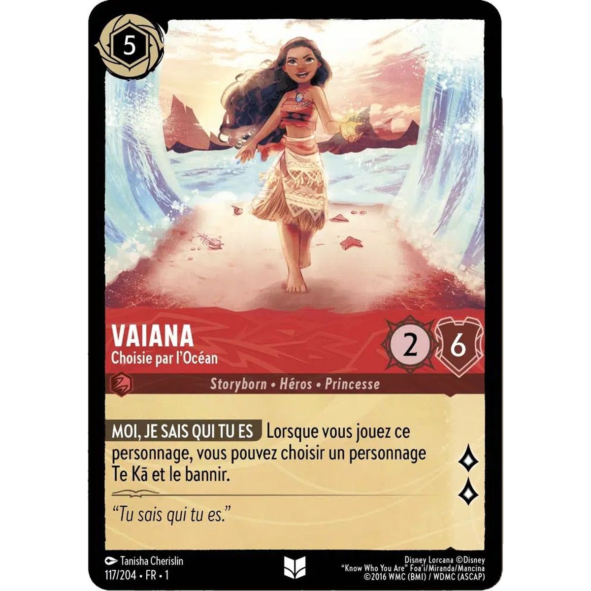 Item Moana, vom Ozean auserwählt – 117/204 – FC – Erstes Kapitel – Brillant – Premium – Französisch