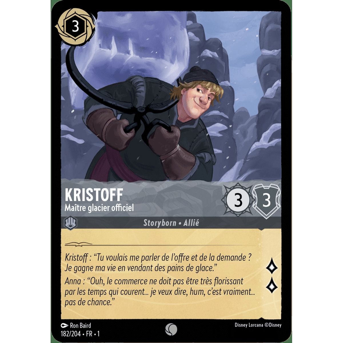 Kristoff, offizieller Glacier Master – 182/204 – FC – Erstes Kapitel – Brillante – Premium – Französisch