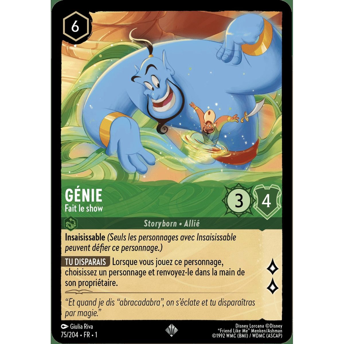 Genie, mach eine Show – 75/204 – FC – Erstes Kapitel – Super Rare – Französisch