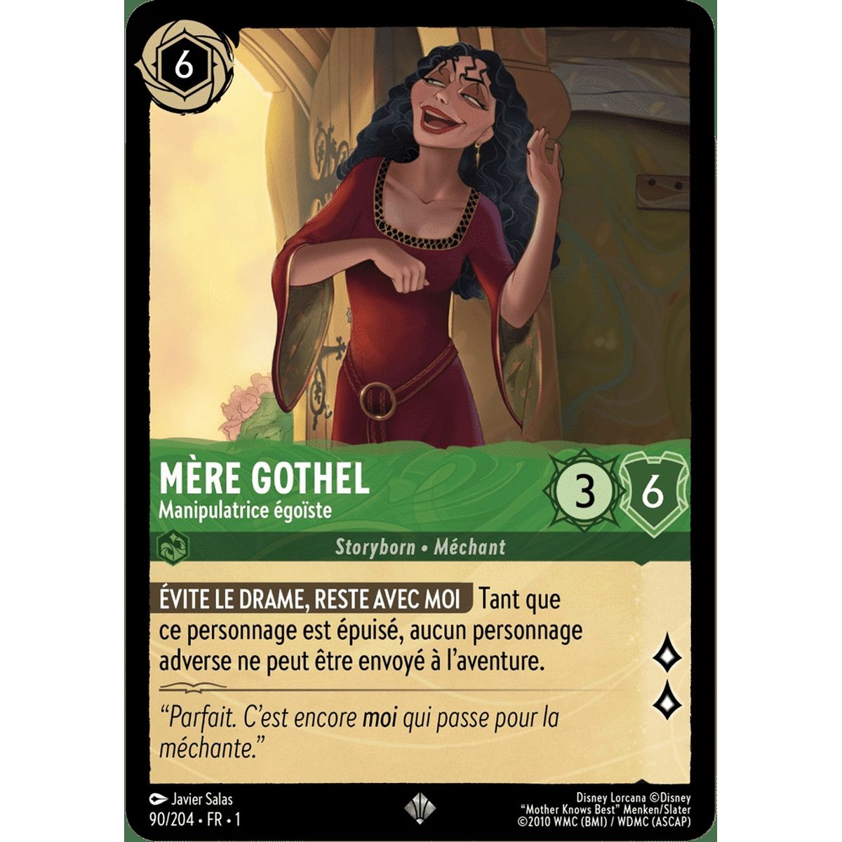 Mutter Gothel, Selfish Manipulator – 90/204 – FC – Erstes Kapitel – Super Rare – Französisch