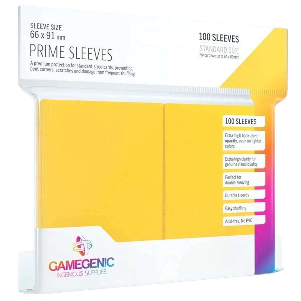 Item Gamegenic - 100 Prime Sleeves Gelb - 66x91 Standard (100)