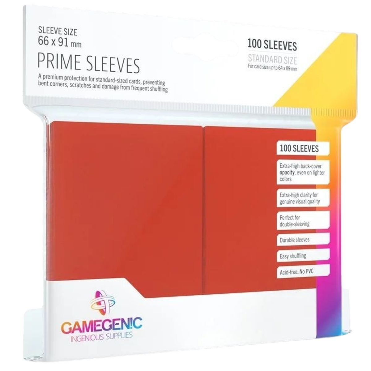 Item Gamegenic - 100 Prime Sleeves Pink - 66x91 Standard (100)