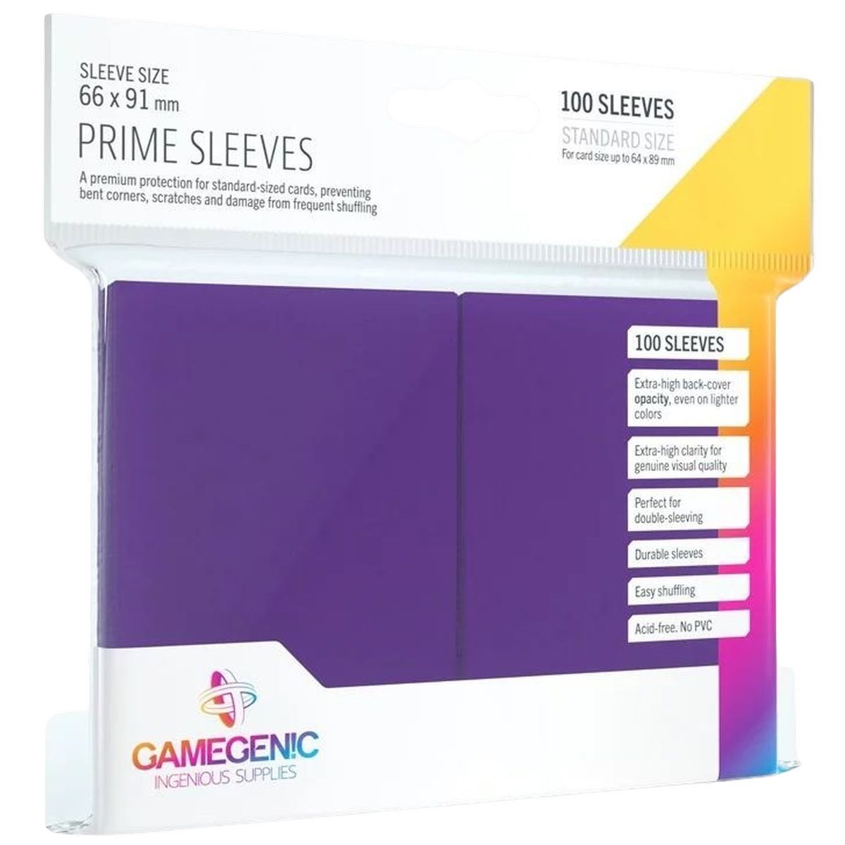 Item Gamegenic - 100 Prime Sleeves Lila - 66x91 Standard (100)