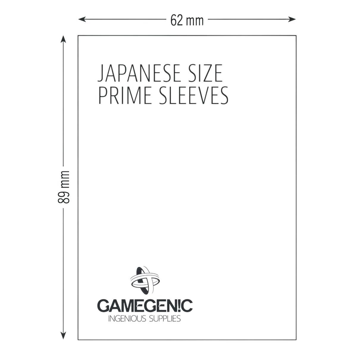 Gamegenic – Japanische Größe – 60 Prime Sleeves Schwarz – 62 x 89 Small (60)